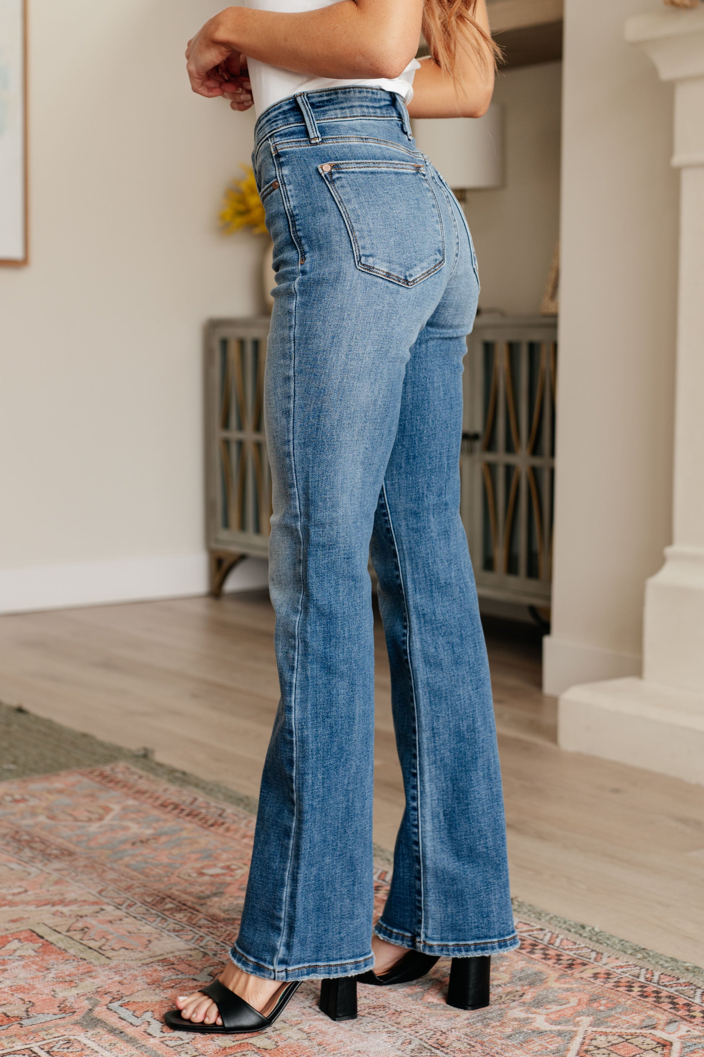 Genevieve Mid Rise Vintage Bootcut Jeans JUDY BLUES