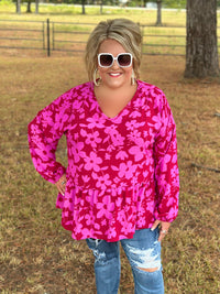 Passionate Kisses Floral Babydoll Top