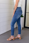 Amy High Rise Control Top Side Slit Skinny Jeans - JUDY BLUE