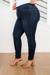Celecia High Waist Hand Sanded Resin Skinny Jeans - JUDY BLUE