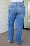 Clarissa High Rise Wide Leg Cargo Jeans - JUDY BLUE