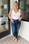 Lydia Mid Rise Vintage Raw Hem Skinny Jeans - JUDY BLUE