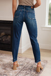 Phillipa High Rise Release Hem Slim Jeans - JUDY BLUE