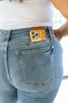 Quinn Mid Rise Cell Phone Pocket Dad Jeans - JUDY BLUE