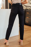 Reese Rhinestone Slim Fit Jeans in Black - JUDY BLUE