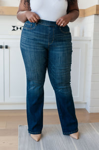 Ricki High Rise Pull On Slim Bootcut Jeans - JUDY BLUE