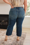 Whitney High Rise Distressed Wide Leg Crop Jeans - JUDY BLUE