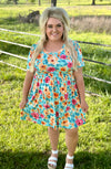 Sweet On You Floral Babydoll Fit and Flare Dress