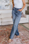 Katrina High Waist Distressed Denim Trousers - JUDY BLUE